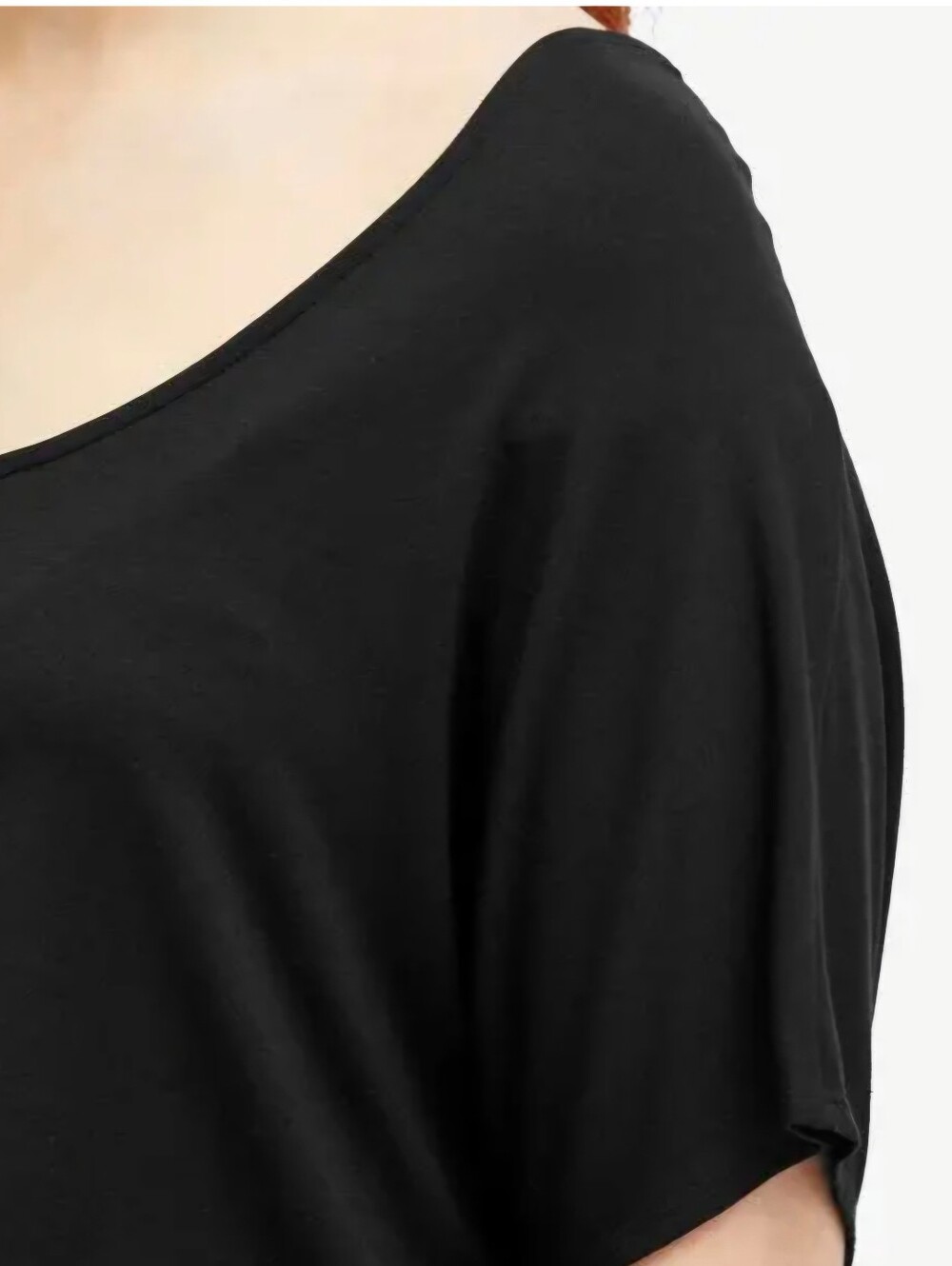 Joah Brown Relaxed Off-Shoulder Crop In Onyx Black | RARE | S/M - Picture 6 of 12